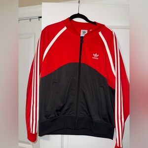 Adidas Men's Red and Black Track Jacket